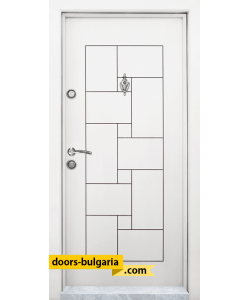 Блиндирана входна врата модел T-100, панел Бял