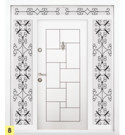 Еднокрила входна врата Т-100, цвят Бял, по индивидуална поръчка