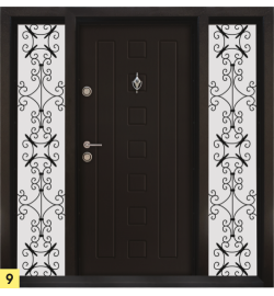 Еднокрила входна врата Т-712, цвят Африка, по индивидуална поръчка