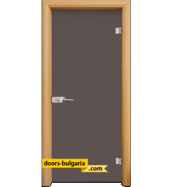 Стъклена интериорна врата, BASIC G 10-1, каса Светъл дъб