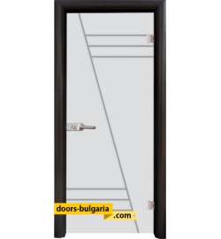 Стъклена интериорна врата, Gravur G 13-4, каса Златен дъб