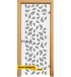 Стъклена интериорна врата, Print G 13-1, каса Светъл дъб