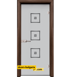 Стъклена интериорна врата, Sand G 14-3, каса Орех