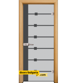 Стъклена интериорна врата, Sand G 14-5, каса Светъл дъб